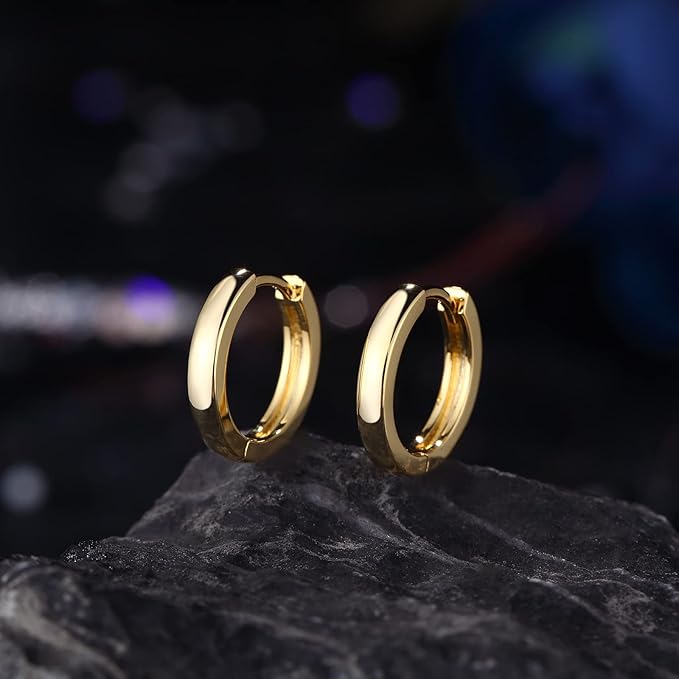 925 sidabriniai auskarai aukso spalvos