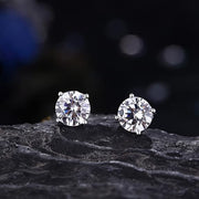 925 sidabriniai ausakarai su 5mm cirkoniais