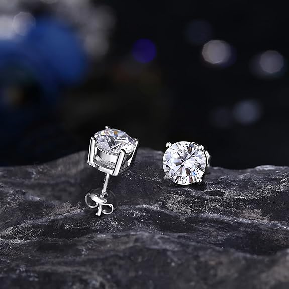 925 sidabriniai ausakarai su 5mm cirkoniais