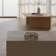 vienetinis rankų darbo S925 sidabrinis žiedas