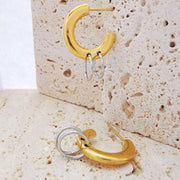 18K paauksuoti auskarai